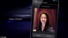 Face Unlock pada Android 4.0. Foto: Daily Mail