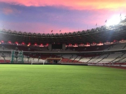view lapangan Stadion Utama GBK (source: instagram @vegit_hughes)