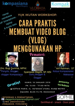 Workshop membuat Vlog menggunakan HP (Dokumentasi Vlomaya)