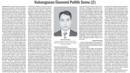 Artikel asli yang dimuat pada Harian Banten Pos (Grup Rakyat Merdeka tanggal 19 Desember 2017)