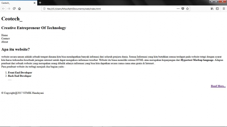 Ini Adalah Website Tanpa CSS