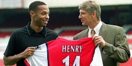 Thierry Henry, salah satu talenta terbaik yang dimiliki Arsenal dan Arsene Wenger (Sumber ilustrasi: juara.net)