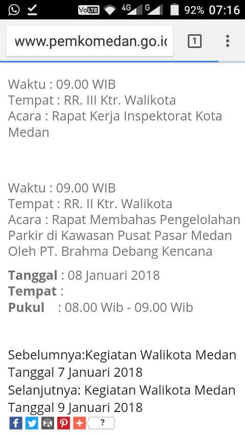 Tangkap layar website Pemko Medan