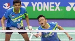 Ganda Putra Indonesia, Fajar Alfian/Muh. Rian Ardianto yang barusan menjadi juara di turnamen 