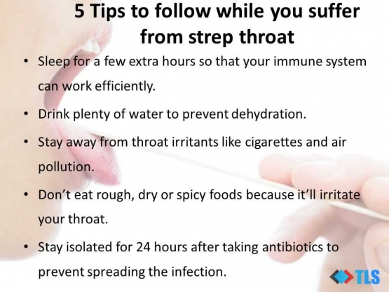 (Gambar 5: Tindakan pencegahan penularan Strep Throat; Sumber gambar: http://slideplayer.com/slide/10751100/37/images/7/5+Tips+to+follow+while+you+suffer+from+strep+throat.jpg)