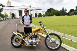 Presiden Jokowi dengan Chopperland yang baru dimilikinya (Kompas.com)