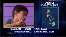 Klyde menuntaskan nama provinsi Filipina ke-81 yang masuk daerah ARMM. (Sumber : Youtube)