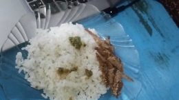 Nasi sambal jelantah dan kanaren (sumber: dokpri)