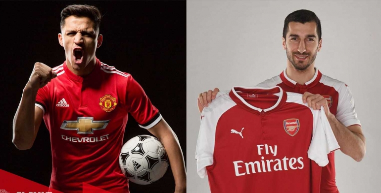 Sanchez dan Mkhitaryan, resmi berganti klub I Gambar : Foxsport