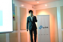 Deskripsi : Distribution Sales Manager TP Link Indonesia, Sterling Li I Sumber Foto : Neptun Communication