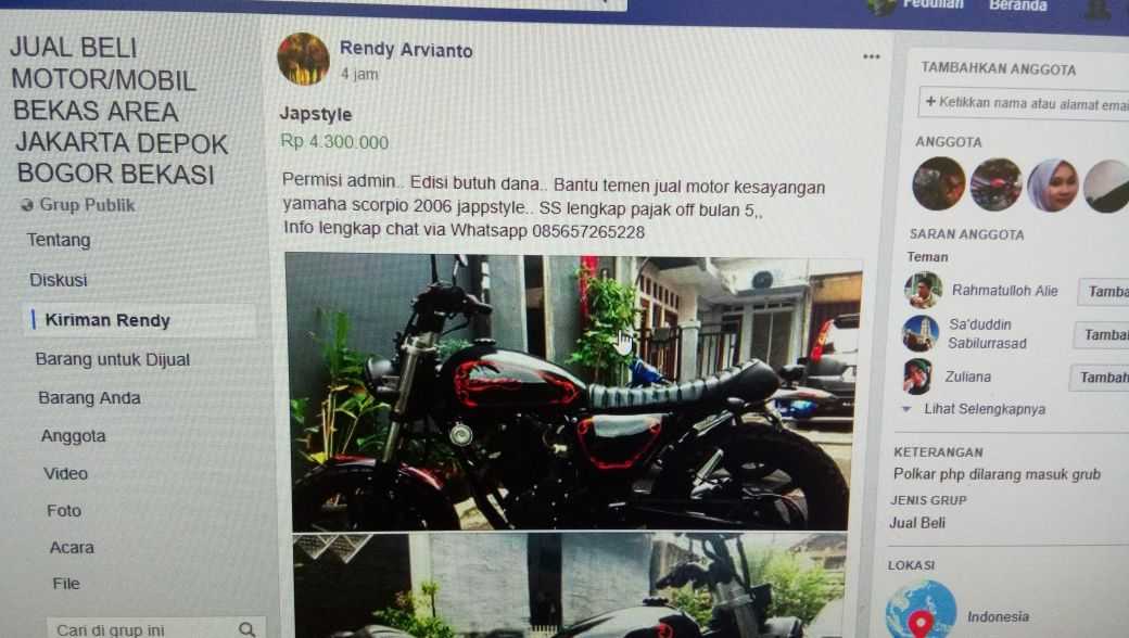 Hipnotis Motor: Mengungkap Tren, Risiko, dan Strategi Keamanan dalam Jual Beli Online