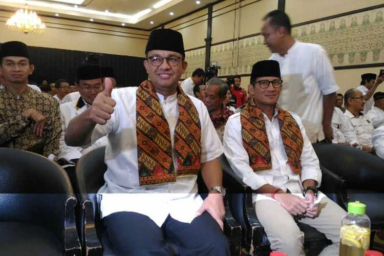 Gubernur dan Wakil Gubernur DKI Jakarta terpilih, Anies Baswedan-Sandiaga Uno (Ridwan Aji Pitoko/KOMPAS.com) 