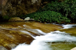 Air sungai yang bersih dari dalam hutan bukit barisan