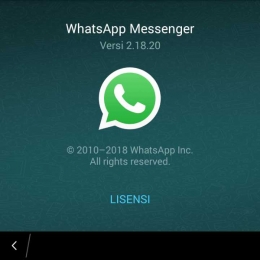 Tampilan WhatsApp berlisensi.  Sumber gambar : BlackBerry