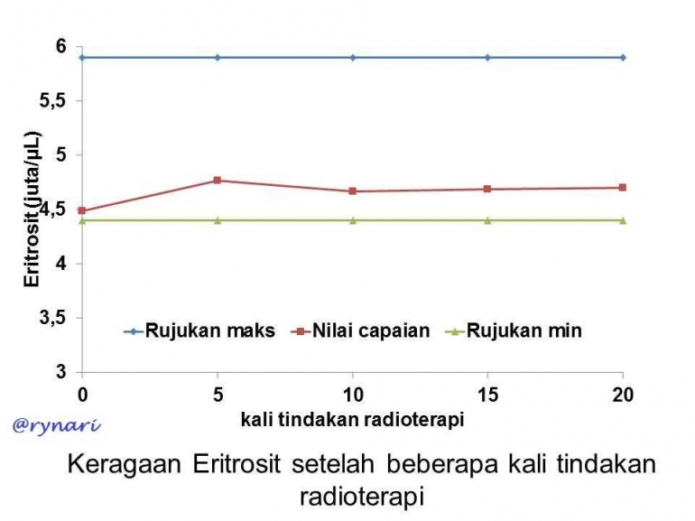 Keragaan Eritrosit setelah beberapa kali tindakan radioterapi (dok pri)