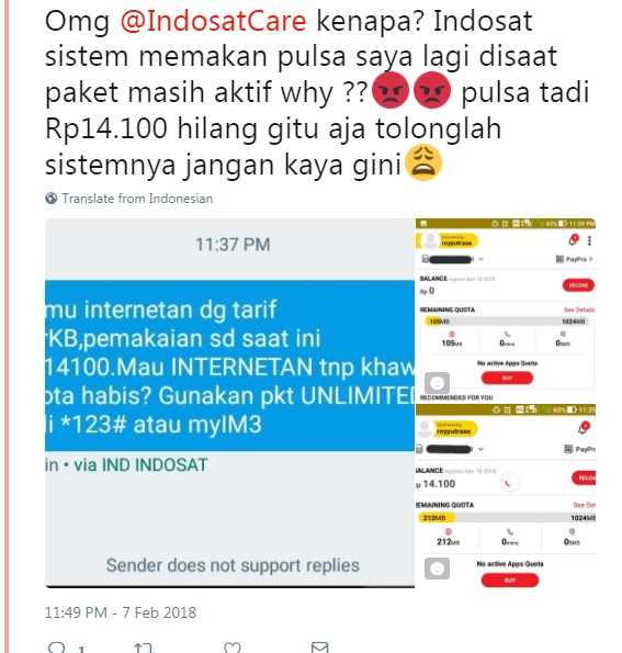 tangkapan layar pengaduan