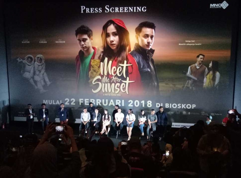 Deskripsi : Press Screening Meet Me After Sunset I Sumber Foto : Andri M