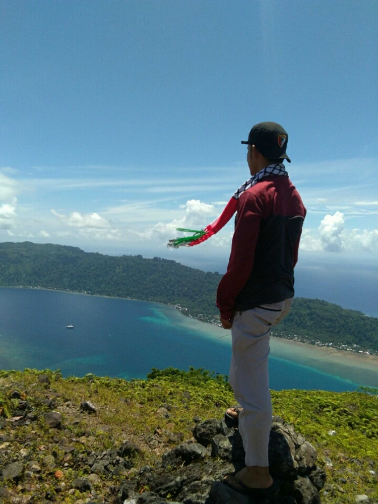 Dari atas puncak gunung api. Dok.pribadi