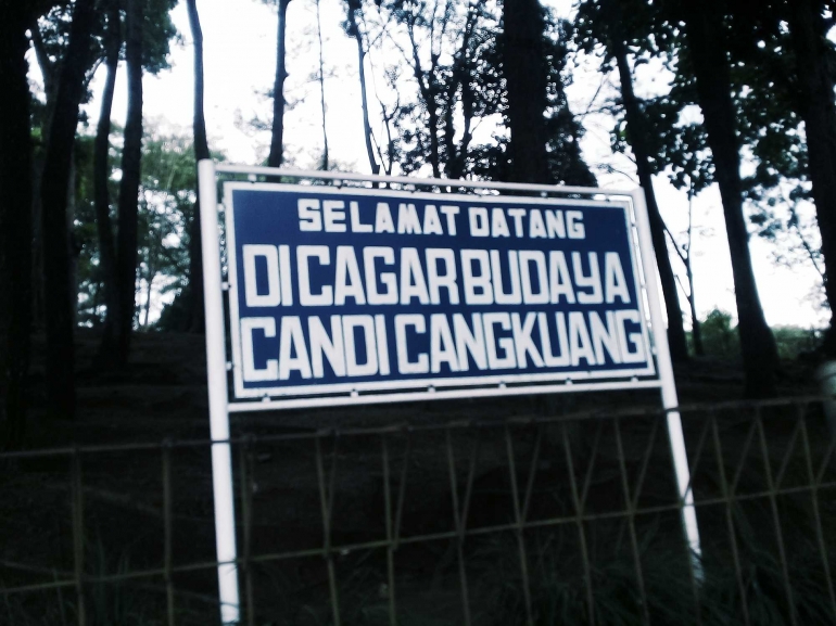 Papan selamat datang di Candi Cangkuang. Dok :pribadii