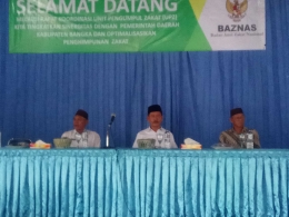 Pembukaan rakor Baznas kabupaten Bangka (foto Rustian)