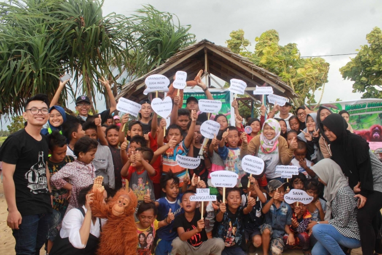 Sayangi, lestarikan hutan dan orangutan. Yayasan Palung