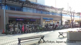 Parkir sepeda di dekat stasiun di Nishi Funabashi dan di Shin-Urayasu (dok. pribadi)