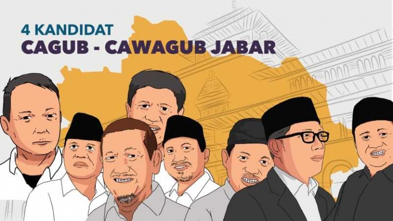 Empat Pasang Calon Gubernur/Wakil Gubernur Jawa Barat 2018 - 2023 / Gambar: https://www.kumparan.com