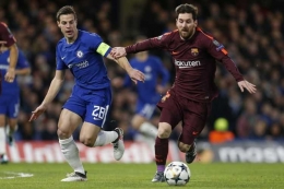 Messi berhasil membuat Chelsea gagal menang I Sumber gambar : Kompas.com