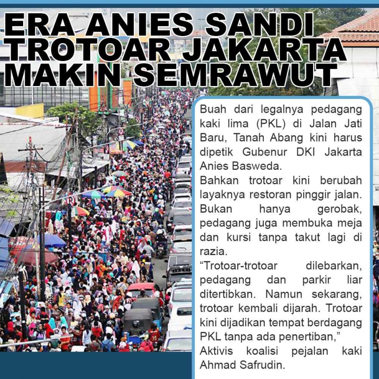 Semrawut Trotoar Jakarta/news.liputan6.com