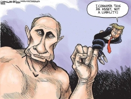 Putin - Trump | file: editorialcartoonists.com