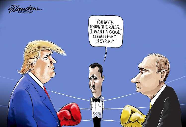 Trump - Assad - Putin | file: businesslive.co.za