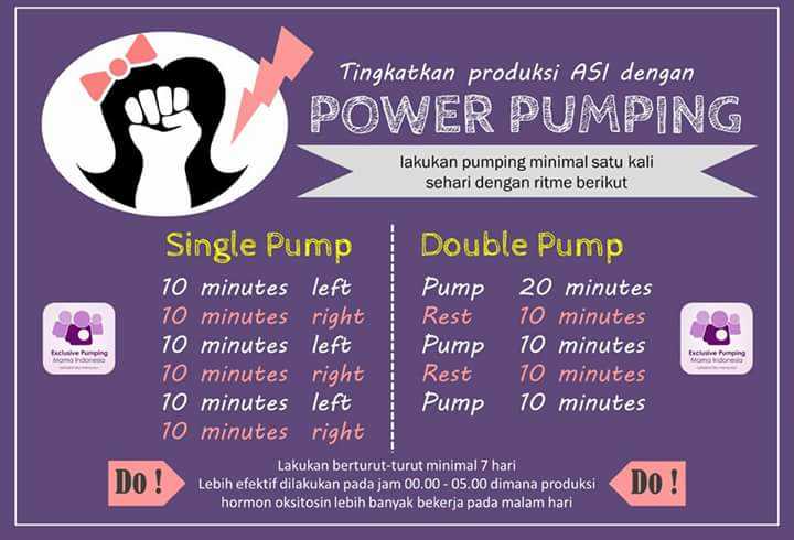 Cara power pumping | sumber : dokumen EPING (exclusive pumping mama)