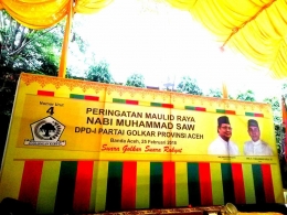 Spanduk Maulid Partai Golkar Aceh (dok. pribadi)