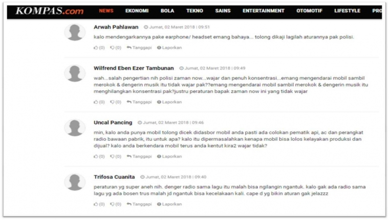Respons warganet soal informasi larangan merokok dan memutar musik (KOMPAS.com)