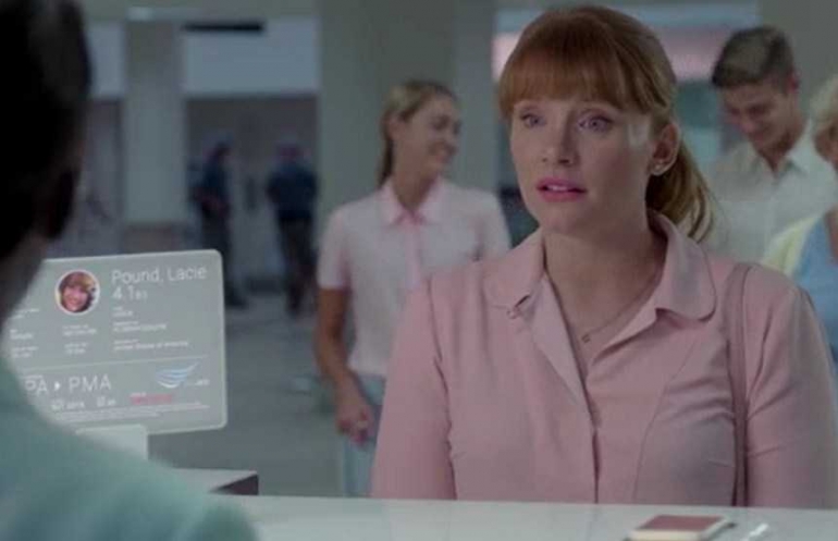 Salah satu Adegan Black Mirror ketika di tolak naik pesawat karena ratingnya rendah..(Dokpri)