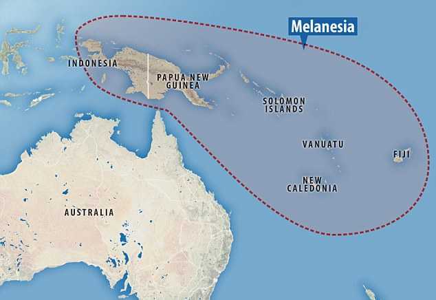 Penyebaran Ras Papua. Sumber: DailyMail