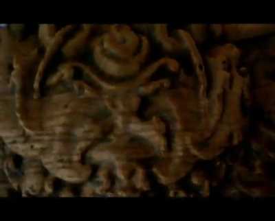 Foto 3. Bentuk ragam hias pada bagian atas parasasti Ata Jawa (Sumber: