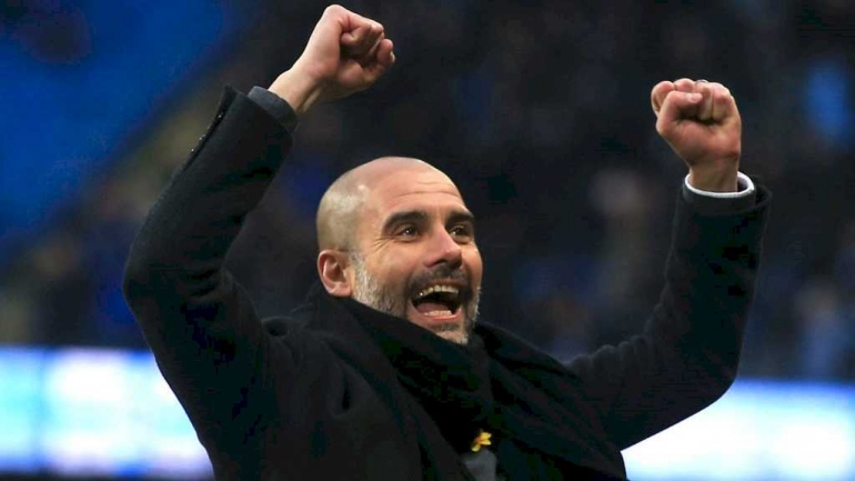 Selebrasi Pep Guardiola (Foto Mancity.com)