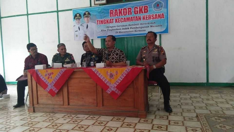 Rakor Gerakan Kembali Bersekolah di Kersana/Doc Atin Dwiyanto