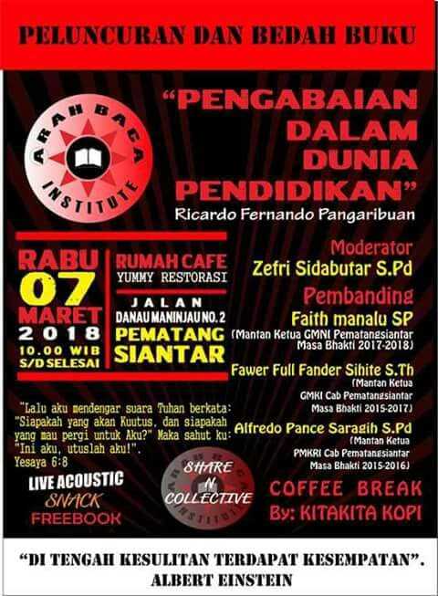 Brosur Peluncuran dan Bedah Buku (dokpri)