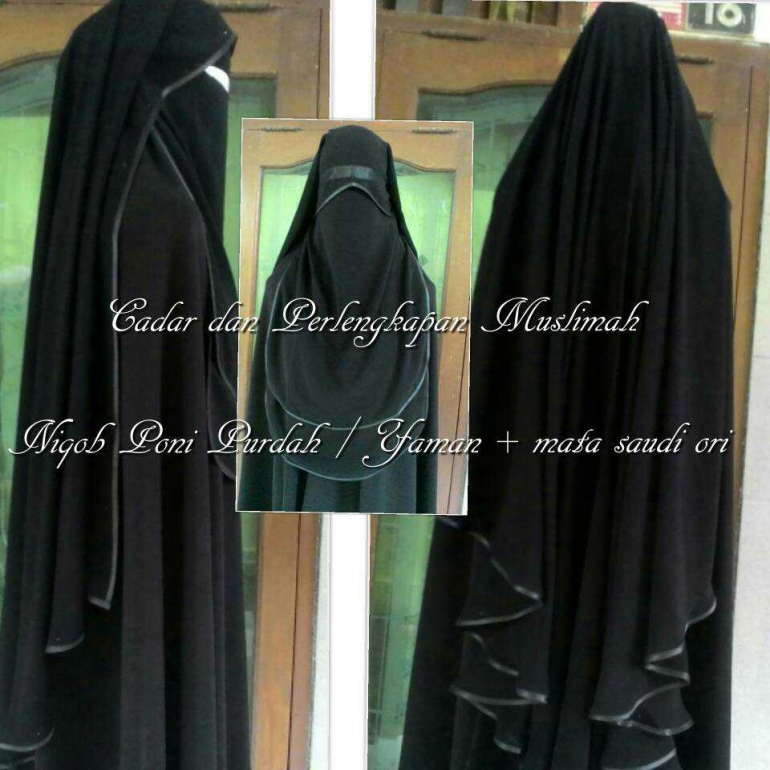 niqab atau cadar yang lagi viral (tokopedia.com)