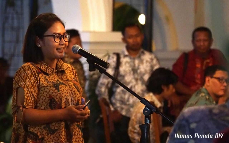 Elzha saat menyampaikan usulan mewakili GenPI Jogja, dok.Humas Pemda DIY