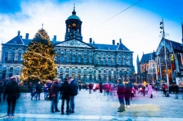  Amsterdam Paleis, Istana Amsterdam, di Dam Square