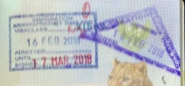 Cap paspor di Aranyaprathet Thailand (dok.pribadi)