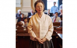 Nenek Ok Boon memberikan kesaksian di Kongres Amerika - cr Little Big Picture via korea.net
