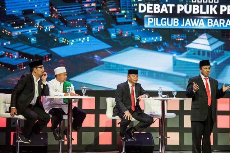 Acara Debat Publik Pertama Pilgub Jawa Barat 2018 (Kompas.com)