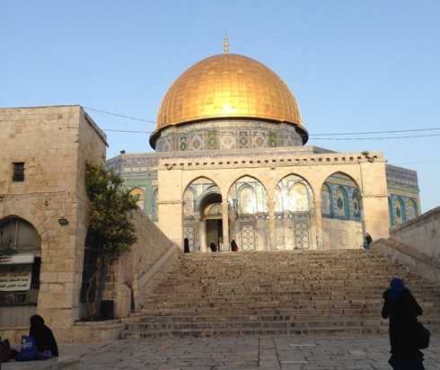 Dome of The Rock atau Kubah Mas salah satu masjid di Al Aqsa sore hari (Foto:ABH)