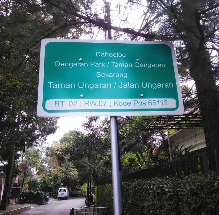 papan petunjuk jalan Taman Ungaran Malang (dok.pribadi)