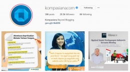Tangkapan layar akun instagram Kompasiana