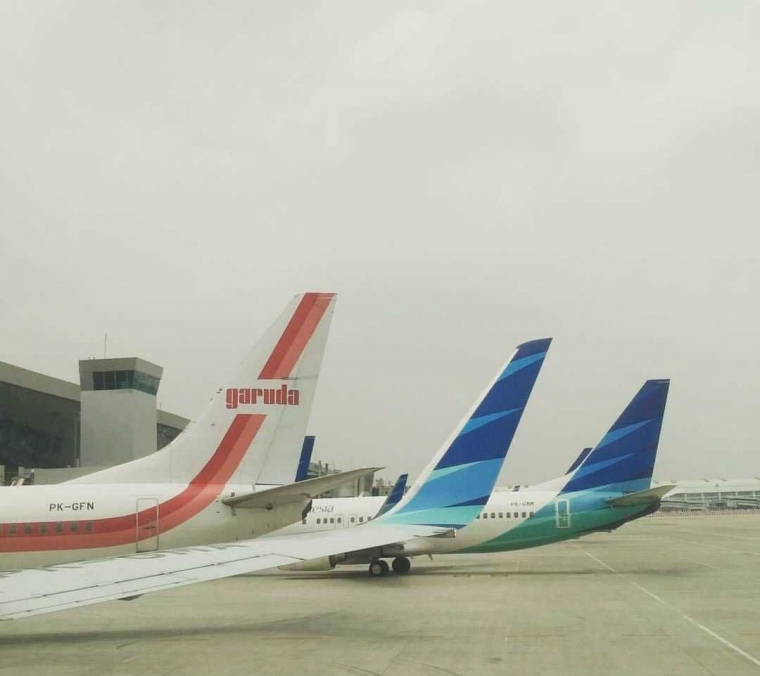 Pesawat Garuda Indonesia lainnya yang menggunakan logo vintage kedua. (Foto: Taufik Umar Prayoga)